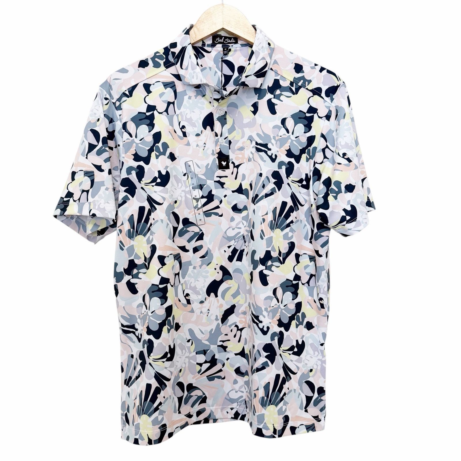 Other Bad Birdie Savannah Swing Abstract Floral Golf Polo Sz M Size US M / EU 48-50 / 2 - 2 Thumbnail