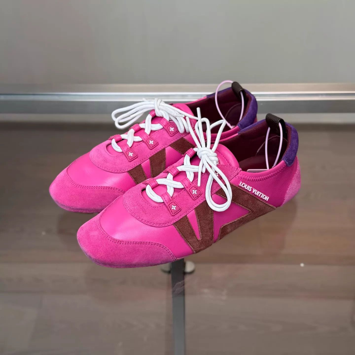 Louis Vuitton LV women's Sneakerina Magenta Ballet Deacon 38.5 Size US 8 / IT 38 - 1 Thumbnail