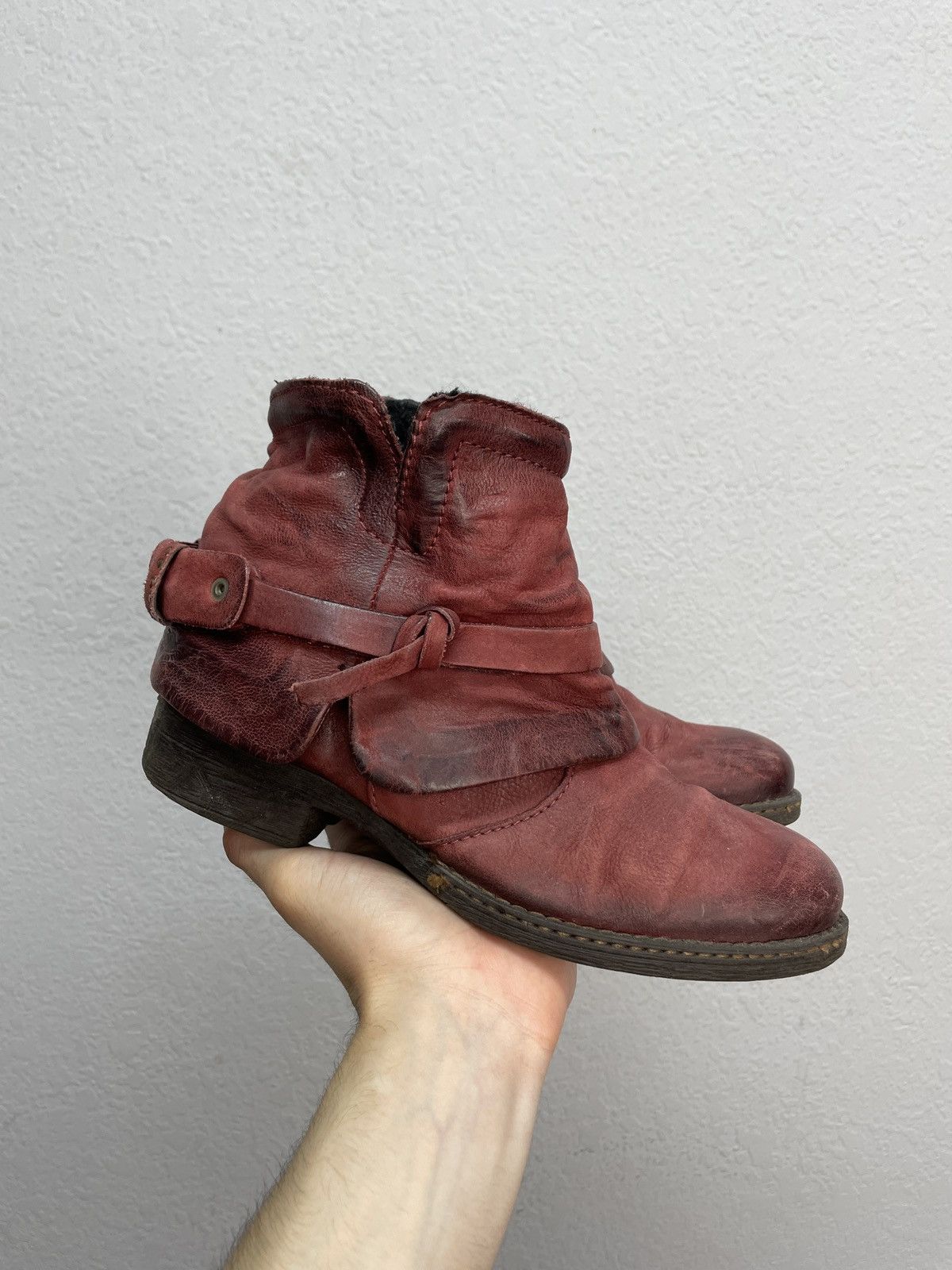 A.S.98 Vintage Italian AS 98 Rick Owens Style Leather Biker Boots Size US 7 / IT 37 - 9 Thumbnail