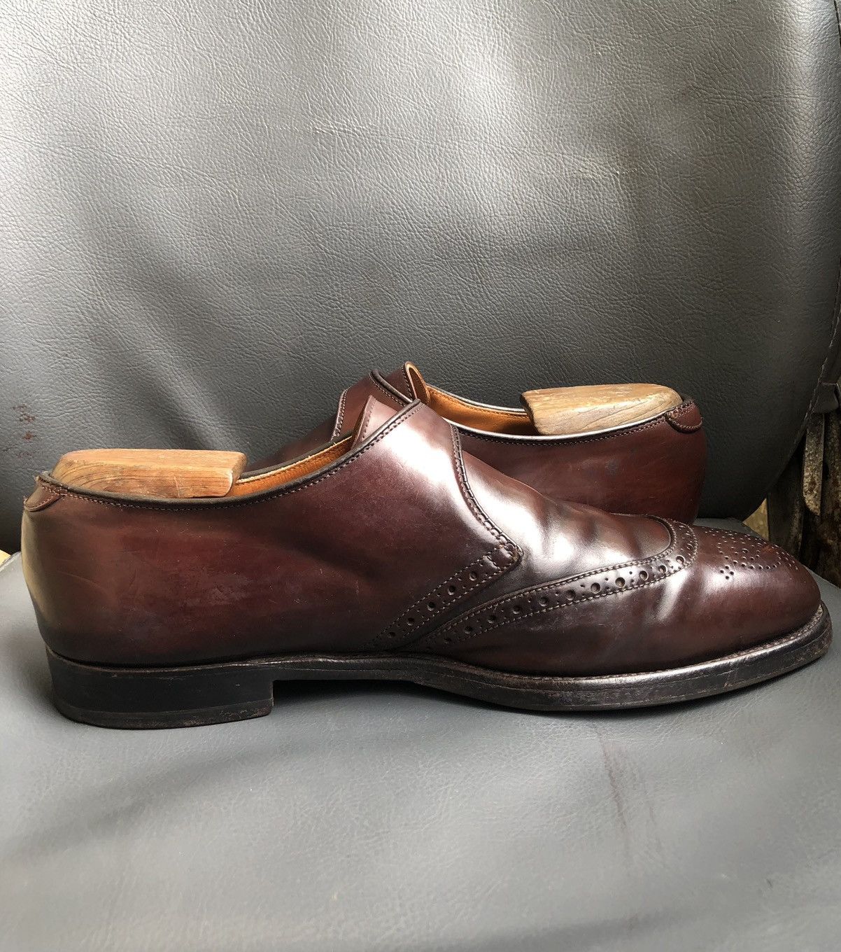 Alden Alden 1690 Shell Cordovan Men’s Single Monk Strap shoes Size US 8.5 / EU 41-42 - 7 Thumbnail