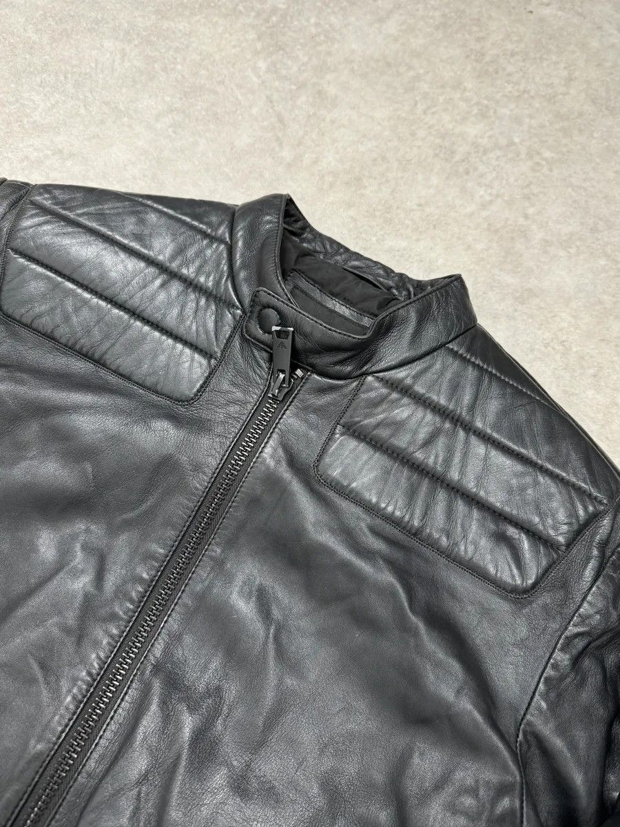 Emporio Armani AW2018 Emporio Armani Black Padded Biker Leather Jacket Size US M / EU 48-50 / 2 - 5 Thumbnail