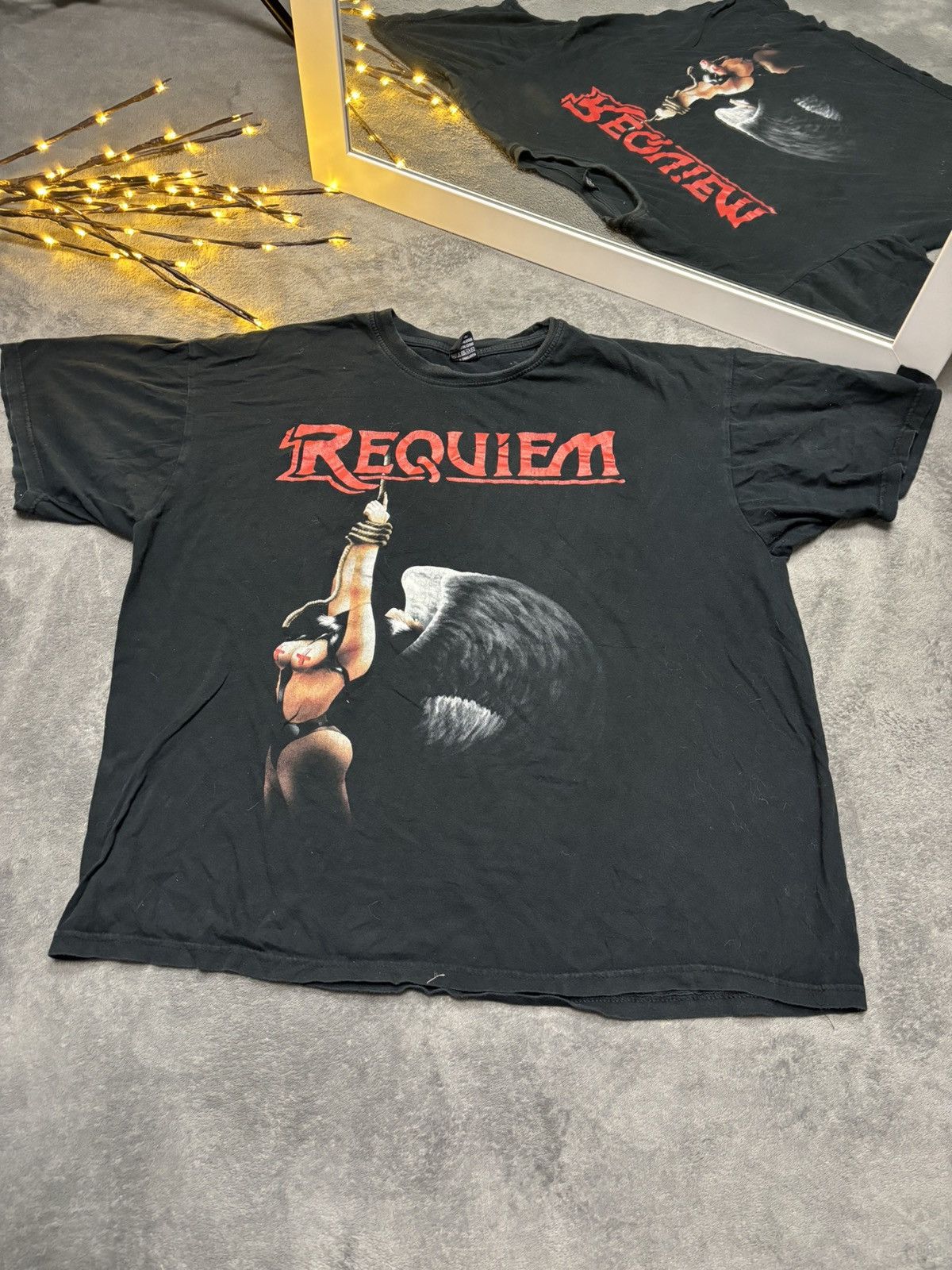 Band Tees × Vintage KORN Requiem White Band Tee Shirt Merch Size US L / EU 52-54 / 3 - 1 Thumbnail