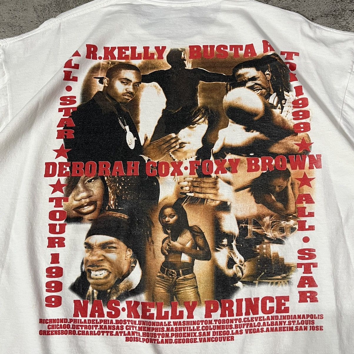Nas × Prince × Vintage R Kelly All Star Tour 1990 Vintage Tee - White Size US XL / EU 56 / 4 - 8 Thumbnail