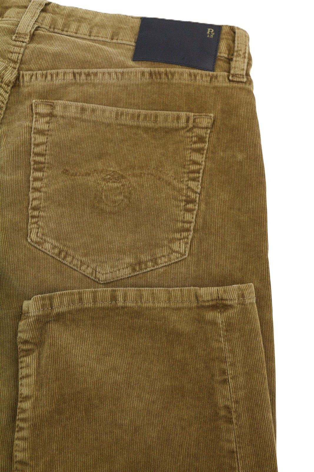 R13 BOY STRAIGHT 27 Golden Brown Stretch Cord Zip FW25 86844 Size 27" / US 4 / IT 40 - 4 Thumbnail