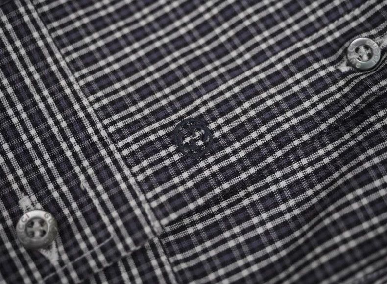 Gucci GUCCI Dark blue little plaid old money shirt Size US XXS / EU 40 - 6 Thumbnail