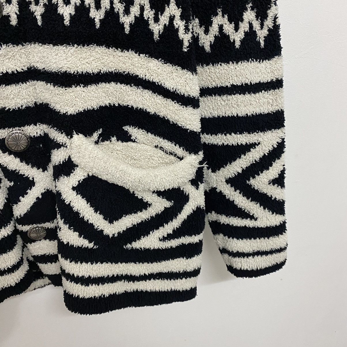 If Six Was Nine × Japanese Brand × Le Grande Bleu (L.G.B.) Strange Heaven Knitted Sweater Button Down Tribal Abstract Size US M / EU 48-50 / 2 - 6 Thumbnail