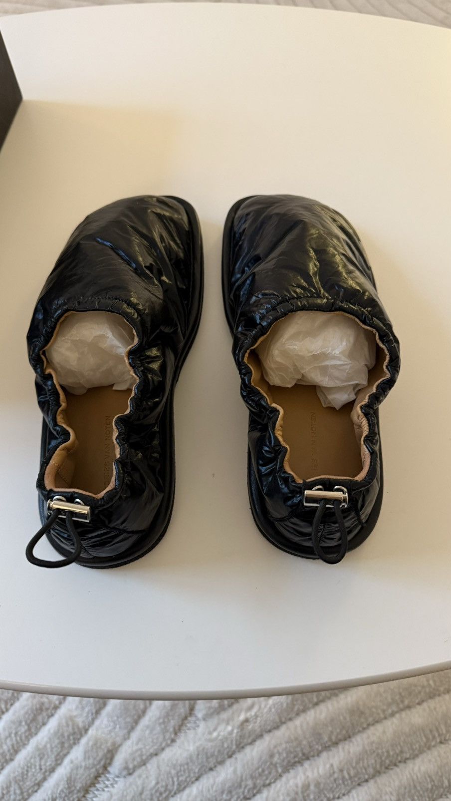 Dries Van Noten Drawstring Cinched Slipper In Qu604 Black900 Size US 8.5 / EU 41-42 - 5 Thumbnail