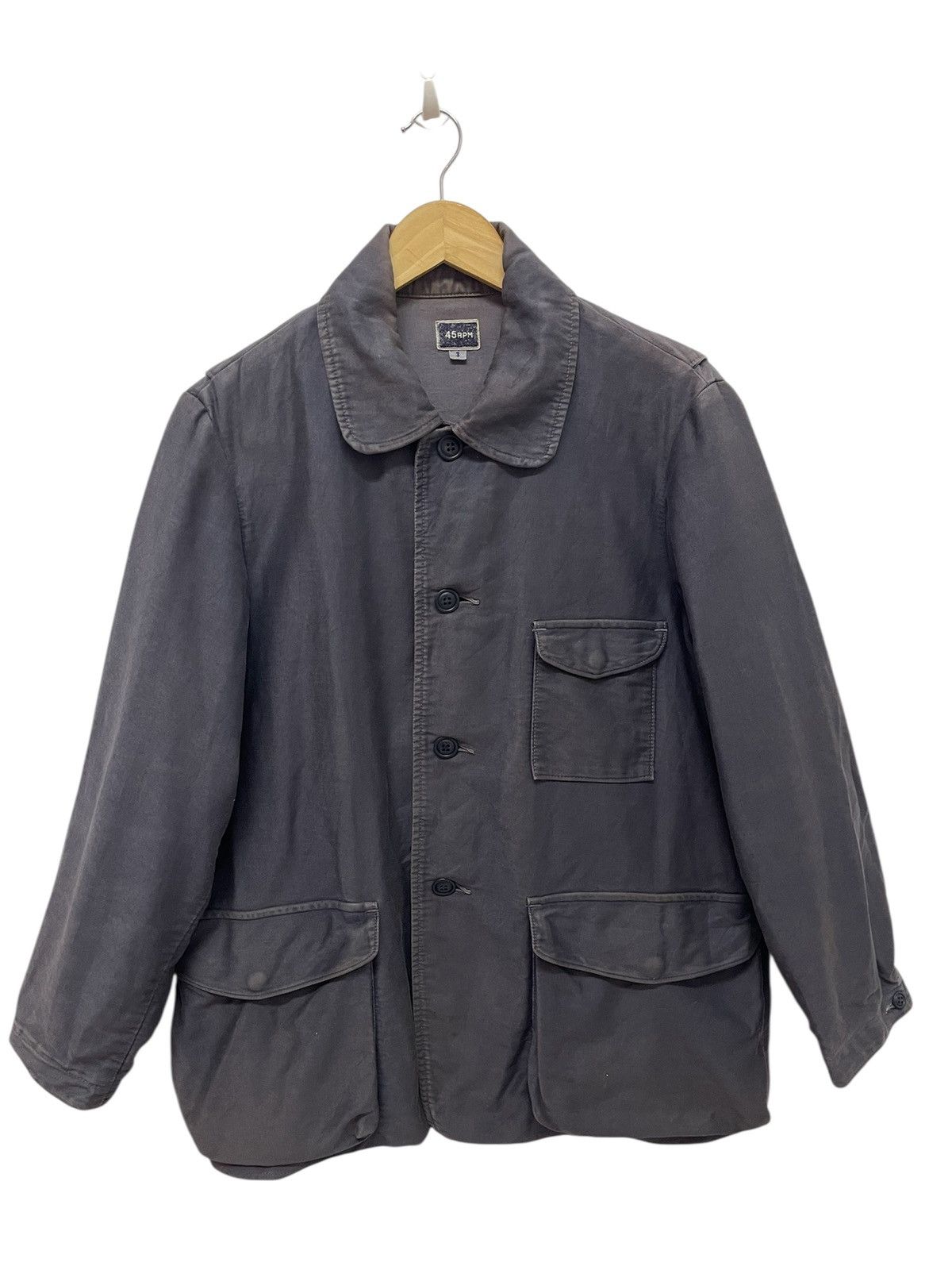 45rpm Vintage 45 RPM TECHNICAL CARGO JACKET Kapital Designer Size US L / EU 52-54 / 3 - 1 Thumbnail