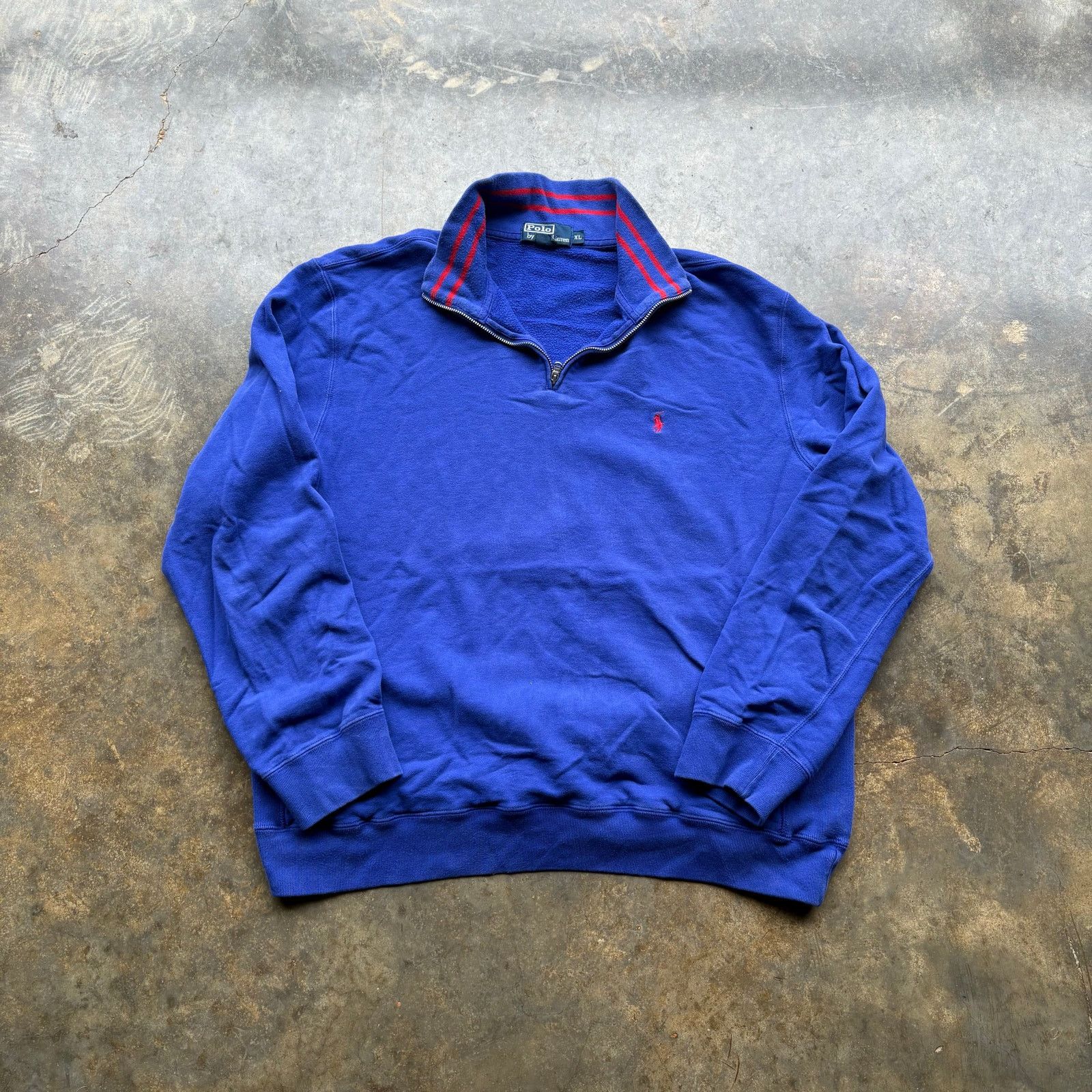 Polo Ralph Lauren Beautiful Vintage Polo Ralph lauren Quarter Zip sweatshirt Size US XL / EU 56 / 4 - 1 Thumbnail