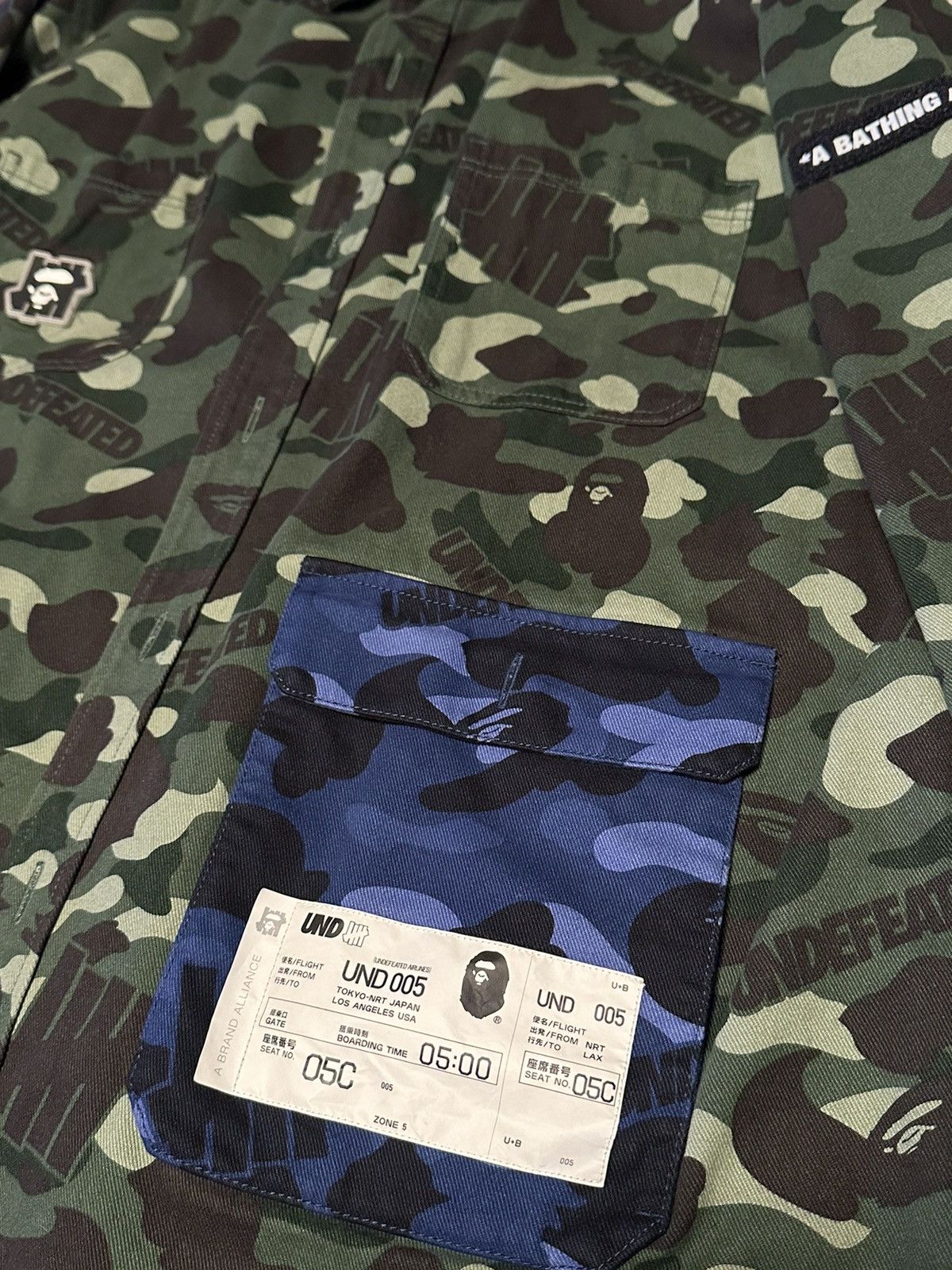 Bape × Undefeated Bape x Undefeated Color Camo Flannel Jacket Size US XXL / EU 58 / 5 - 4 Thumbnail