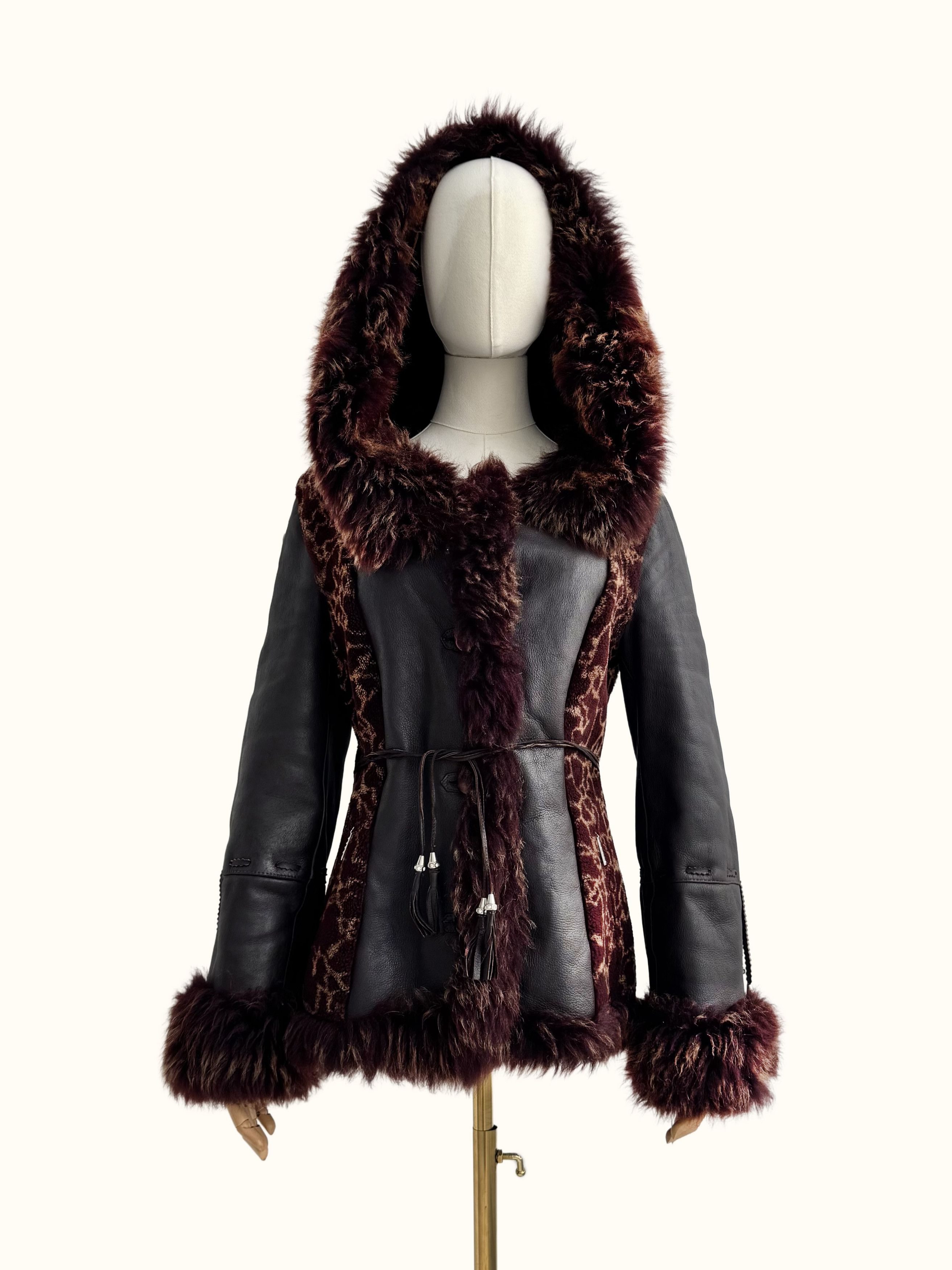 Vintage Vintage Real Sheepskin Hooded Jacket (B550)E2D15 Size M / US 6-8 / IT 42-44 - 2 Thumbnail