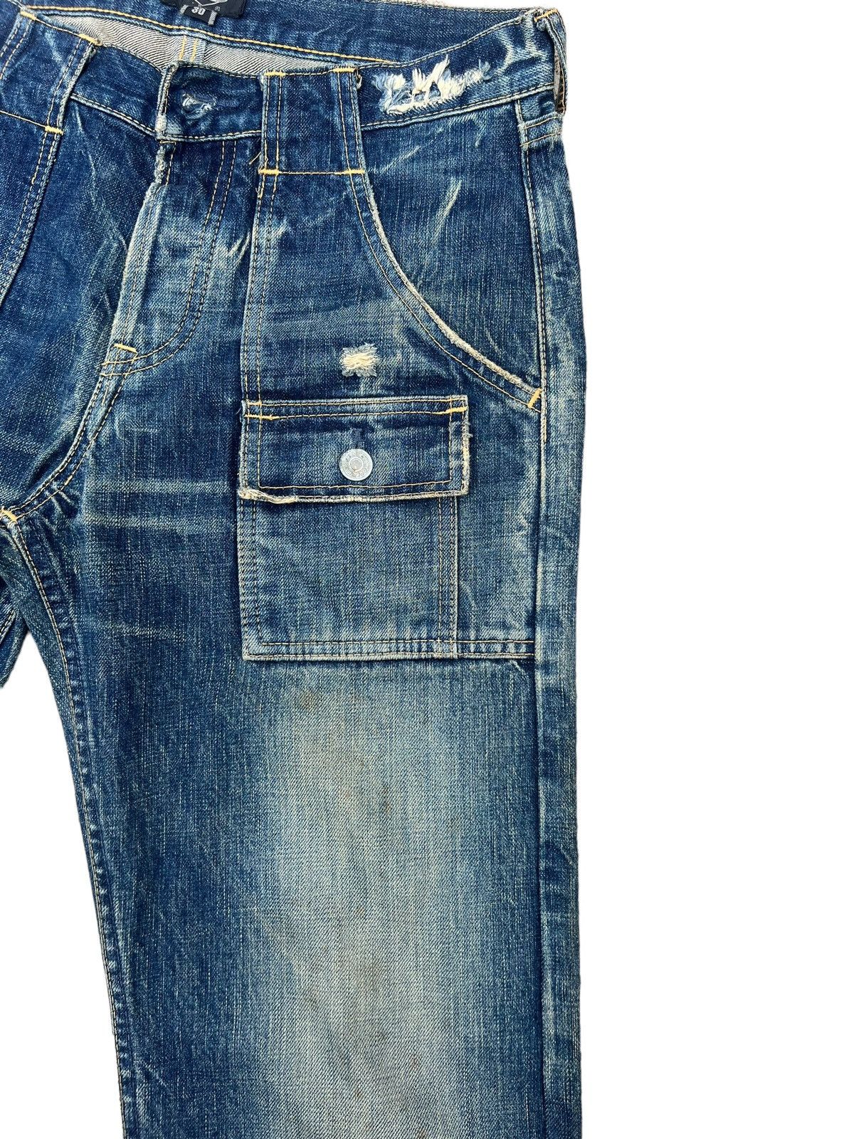 Hysteric Glamour Vintage HG Distress Rips Dirty Mud Denim Bush Jeans Size US 30 / EU 46 - 9 Thumbnail
