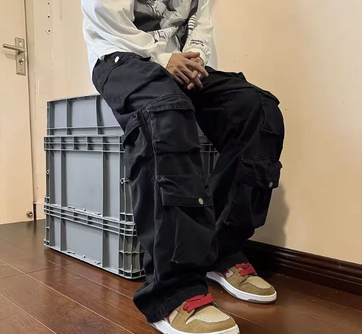 Japanese Brand Baggy Cargo Pants - Y2K Skate Streetwear Size US 31 - 8 Thumbnail
