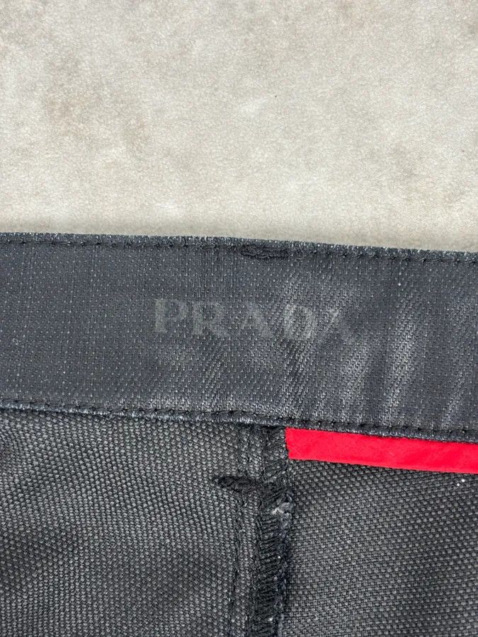 Prada AW2009 Prada Black Slim Waxed Effect Denim Jeans Size US 32 / EU 48 - 11 Thumbnail
