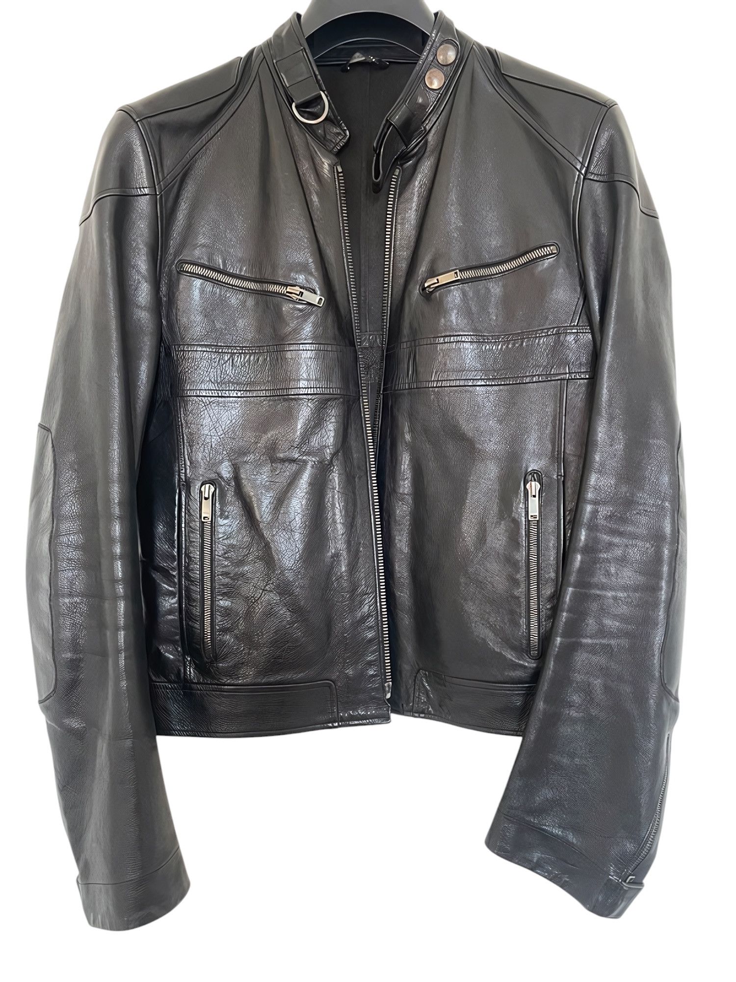 ジャケット・アウター 00s GUCCI by Tom ford 3D Leather Jacket Gucci Tom Ford Leather Jacket Mens Brown Size Large