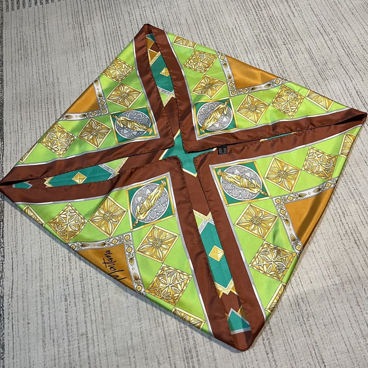 Claude Montana × Vintage Vintage Claude Montana Silk scarf Size ONE SIZE - 10 Thumbnail