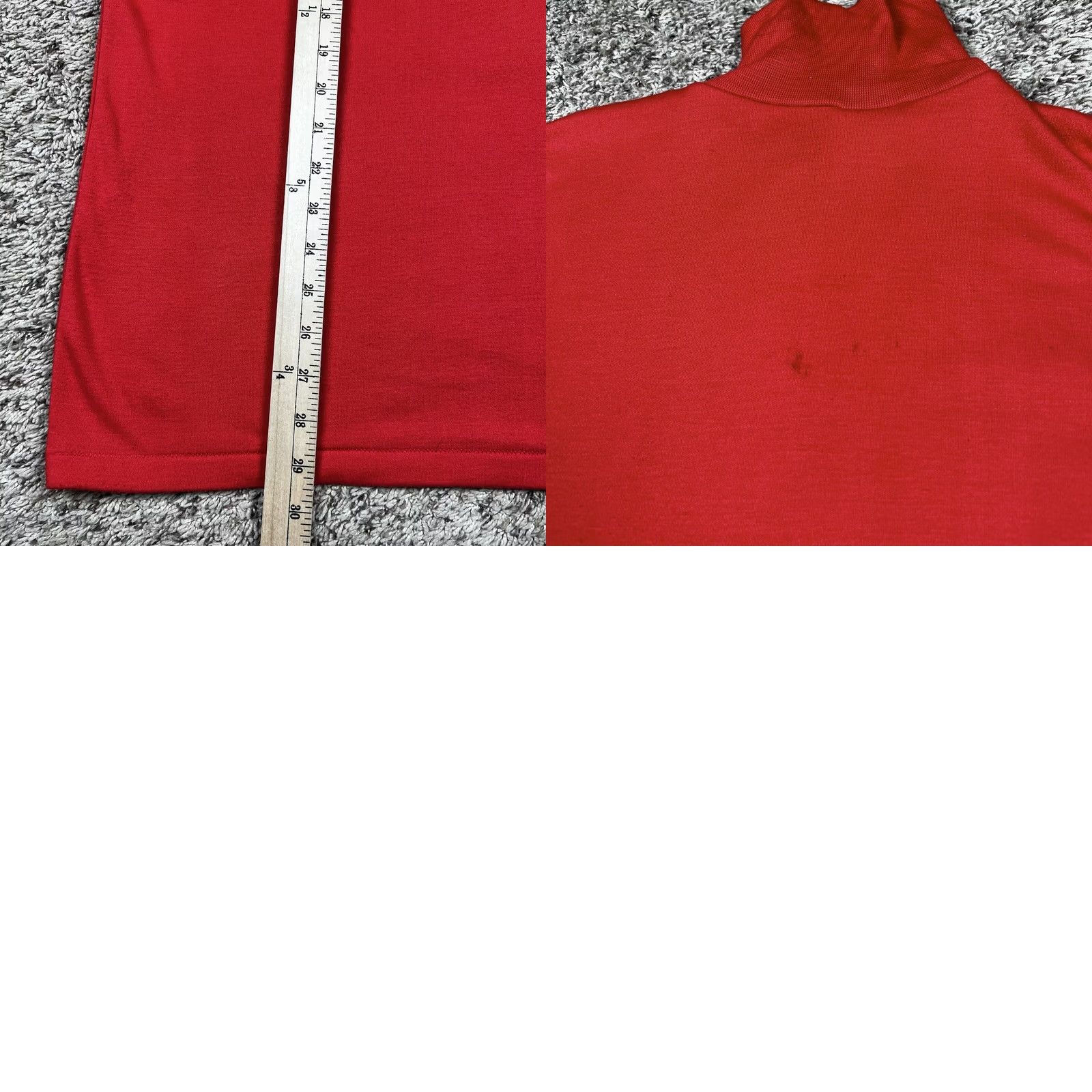 Vintage VINTAGE L.L. Bean Quarter Zip Men Medium Red Pullover Stretch Fit Athletic Wear Made USA Shirt Mens Red, Solid, Long Sleeve, Polyester, Logo Size US M / EU 48-50 / 2 - 9 Thumbnail