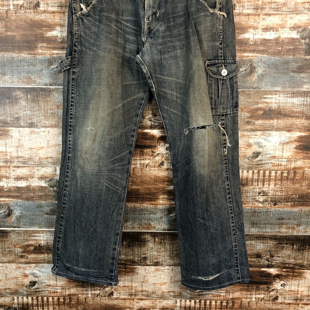 Levi's Levis vintage Black Distressed Denim Pants #A2155 Size US 30 / EU 46 - 3 Thumbnail