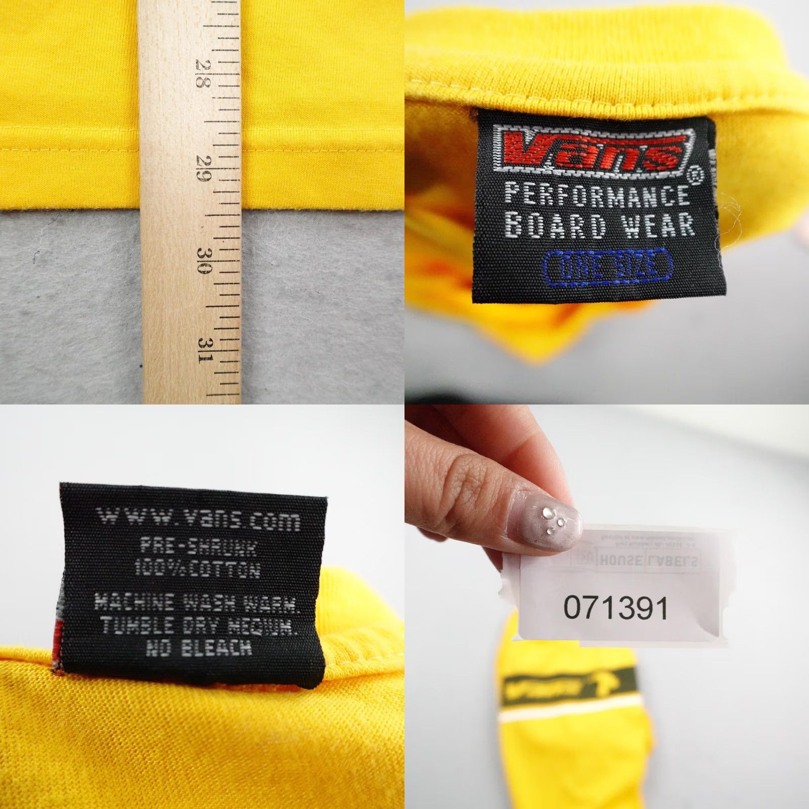 Vans VINTAGE VANS Shirt Mens Large Yellow Black Skater Skate 90s Y2k Size US L / EU 52-54 / 3 - 8 Thumbnail