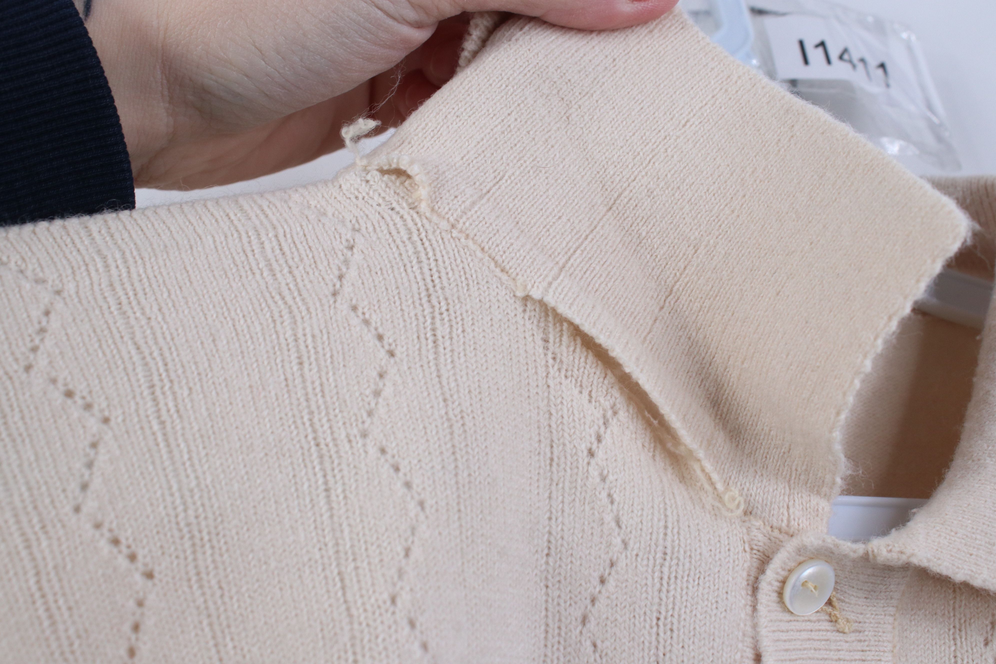 Vintage Vintage 50s 60s Streetwear Knit Collared Sweater Beige USA Size US M / EU 48-50 / 2 - 6 Thumbnail