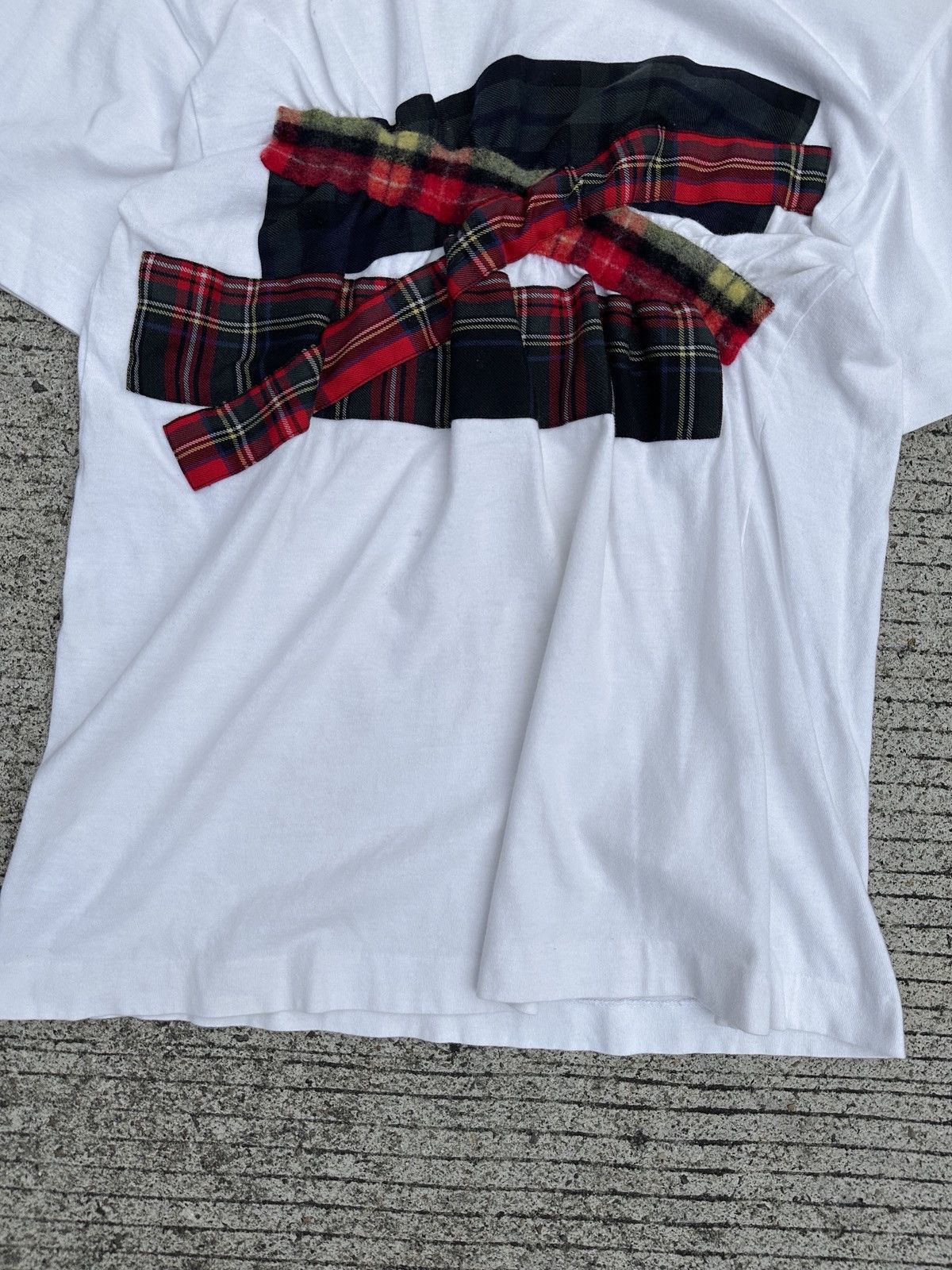 Comme des Garcons Comme des Garcons Plaid Patchwork Reconstructed Tee Size US L / EU 52-54 / 3 - 6 Thumbnail
