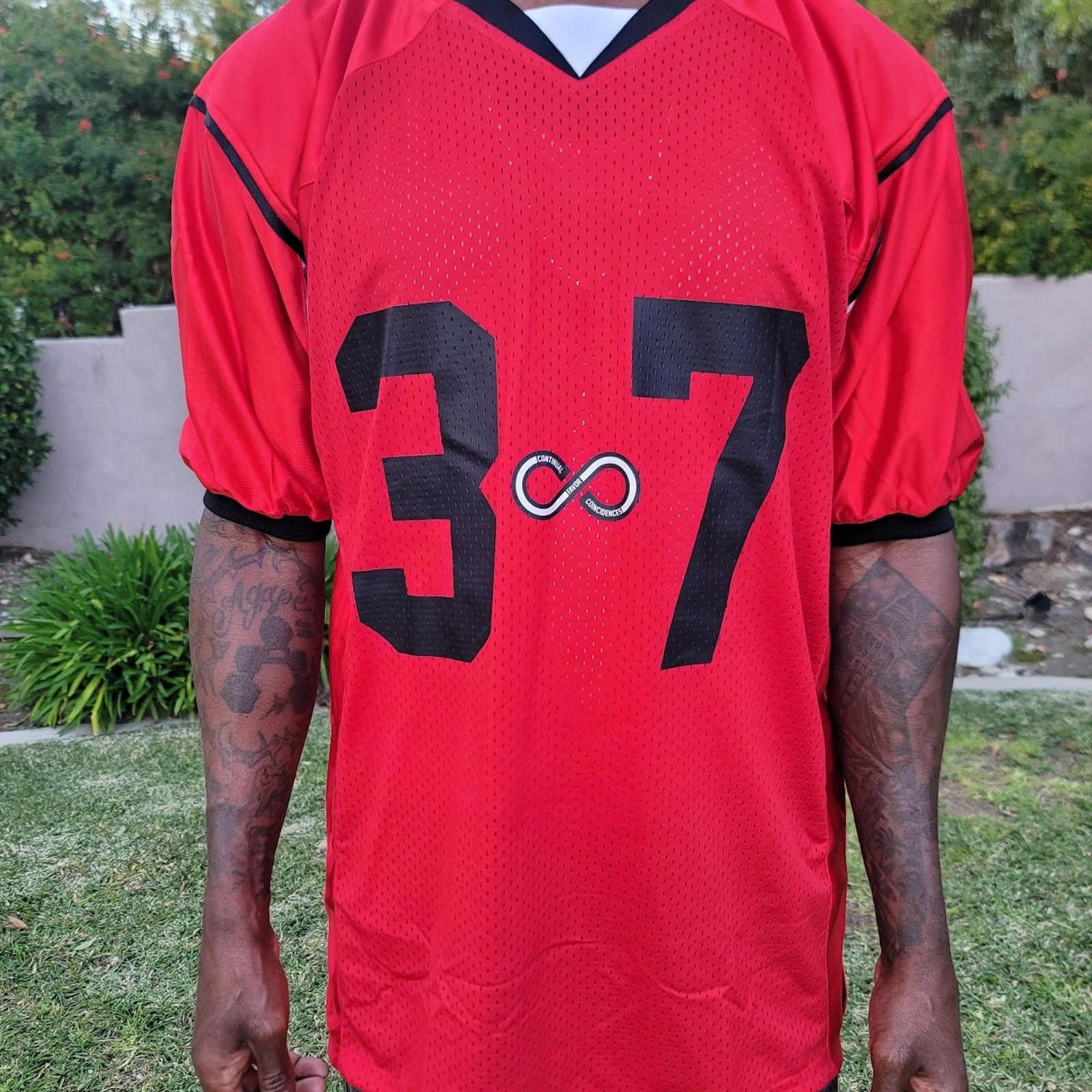 The Unbranded Brand Continual Coincidences Brand Upcycled Vtg Jersey REDEEMED Size US XL / EU 56 / 4 - 2 Thumbnail