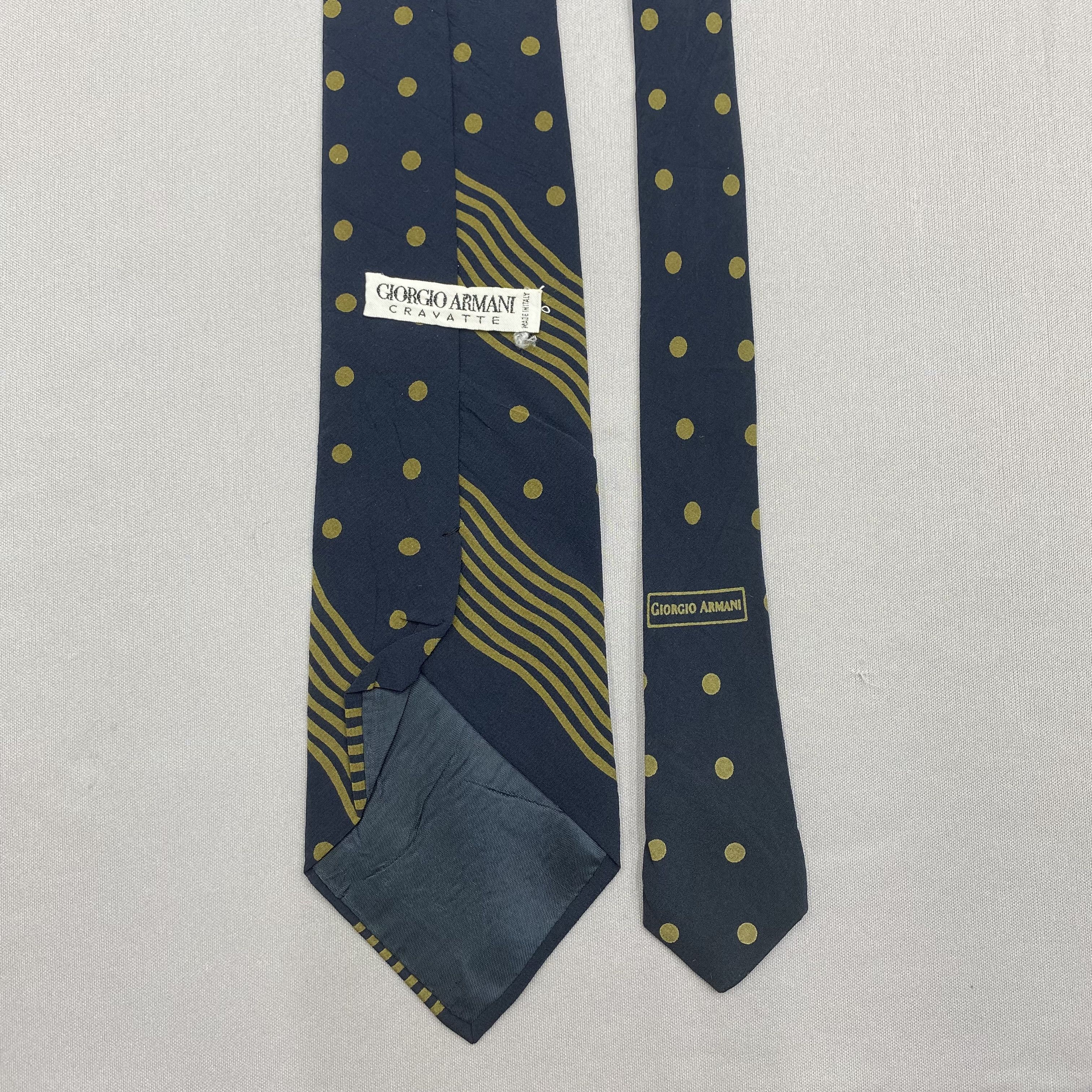 Giorgio Armani Vintage Giorgio Armani SILK Necktie Cravate Pure Silk Size ONE SIZE - 6 Thumbnail