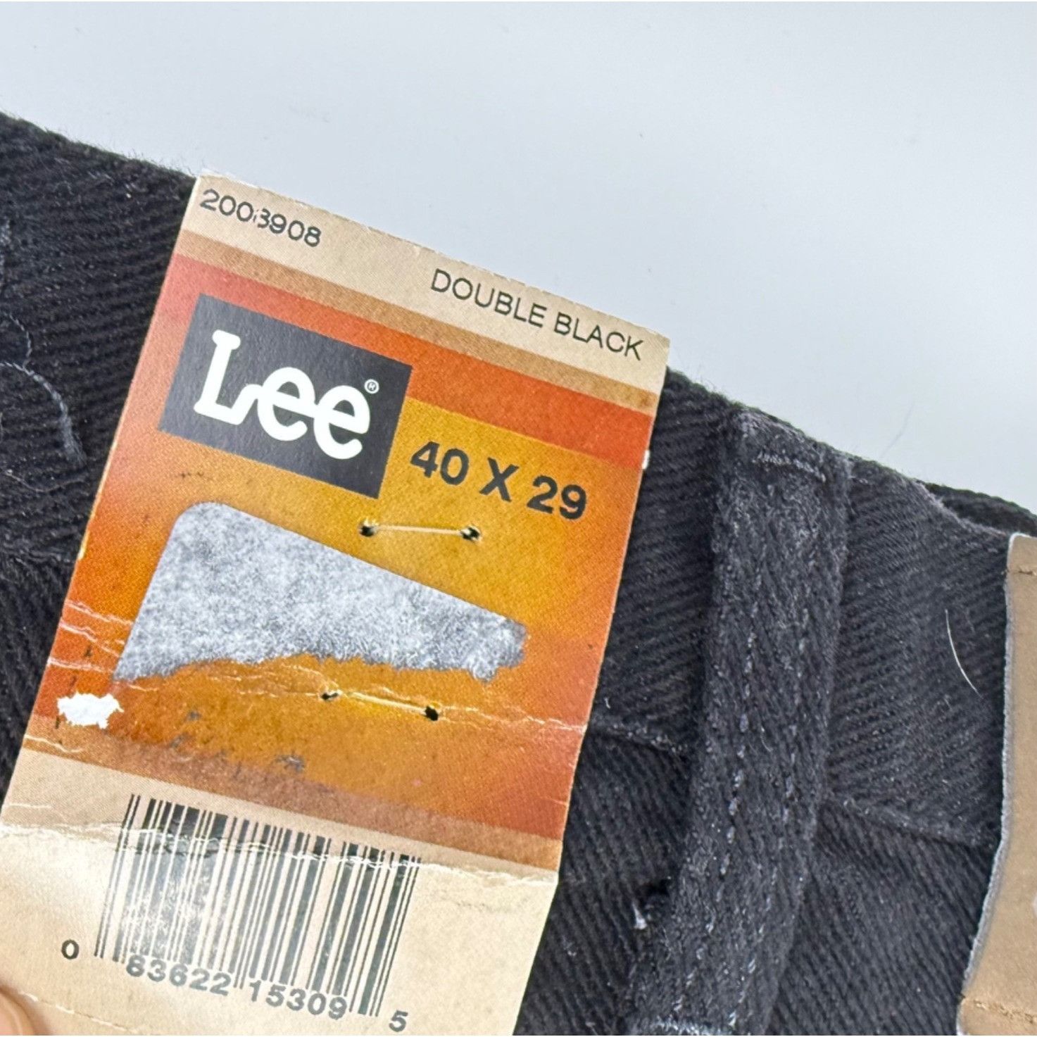 Lee Lee Men's Regular Fit Double Black Jeans Denim Straight Leg Size US 40 / EU 56 - 4 Thumbnail