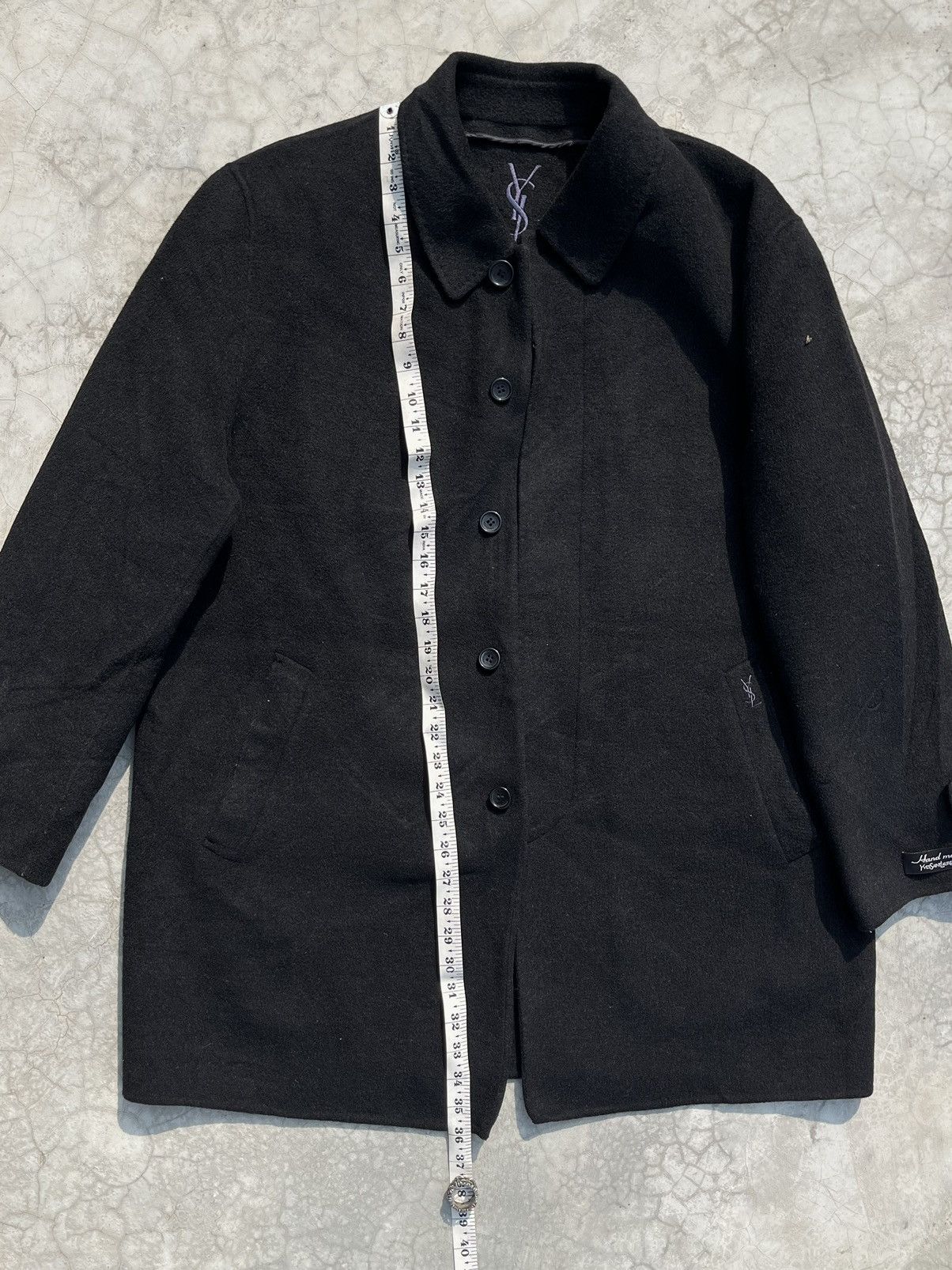 Yves Saint Laurent YVES SAINT LAURENT HEAVY WOOLLEN COAT Size US M / EU 48-50 / 2 - 10 Thumbnail