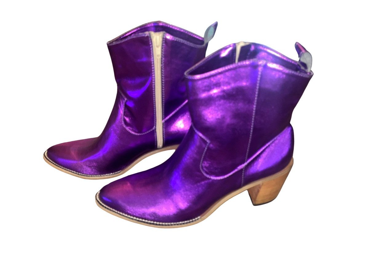 Other Handmade metallic purple boots Size US 10 / IT 40 - 3 Thumbnail