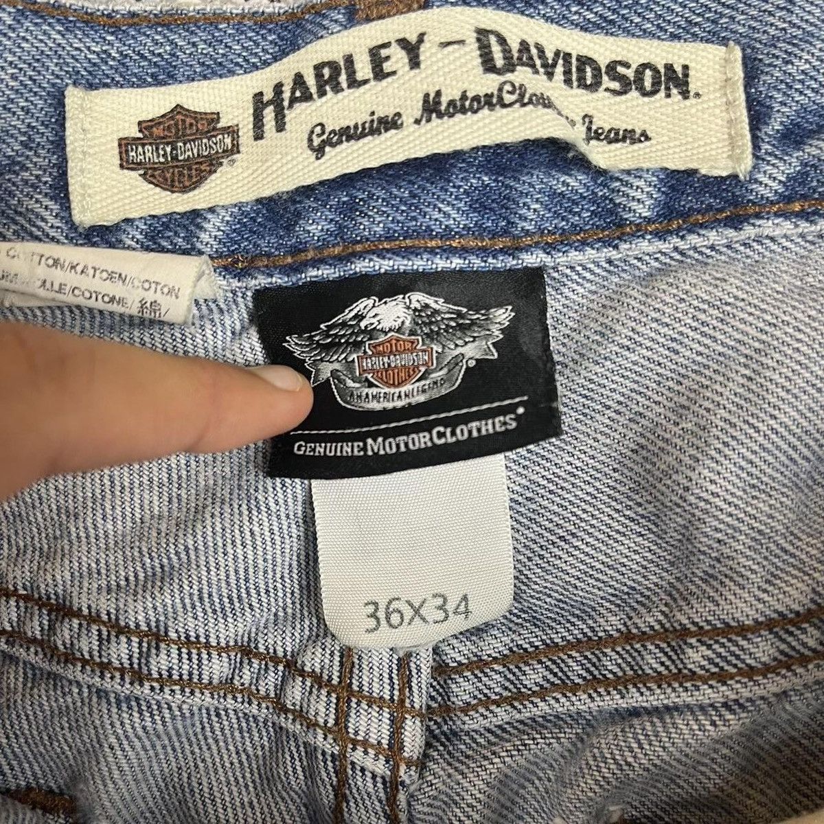 Harley Davidson Harley Davidson light wash straight leg jeans Size US 36 / EU 52 - 6 Thumbnail