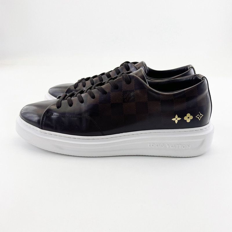Louis Vuitton Beverly Hills Brown Leather Sneakers -
