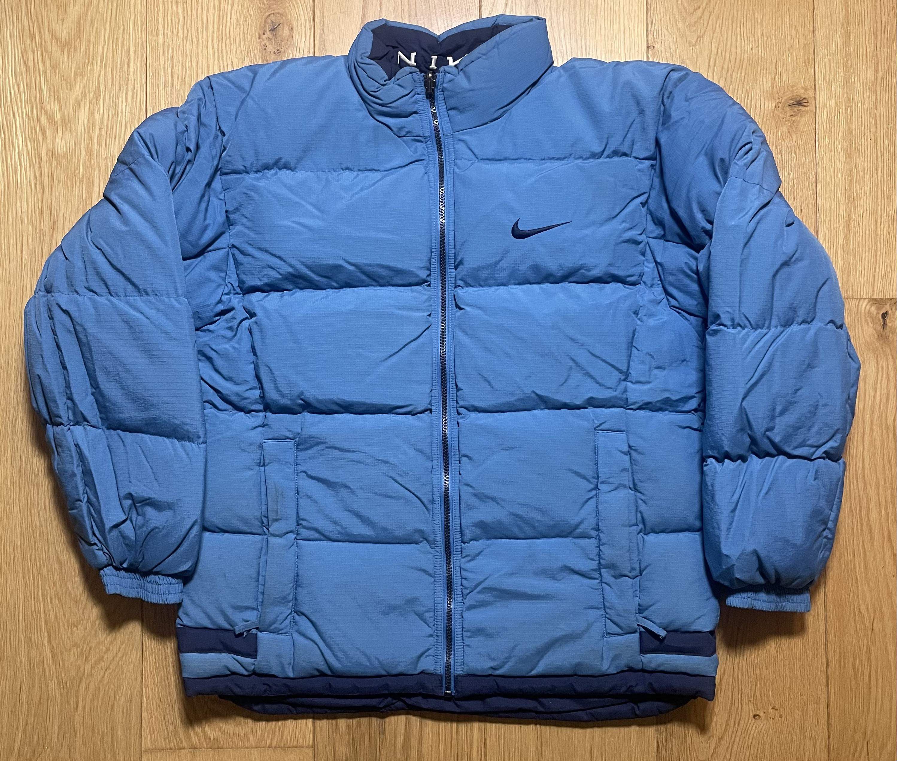 Nike Vintage Nike Blue Puffer Jacket Big Back Logo 90s Streetwear Size US S / EU 44-46 / 1 - 2 Thumbnail