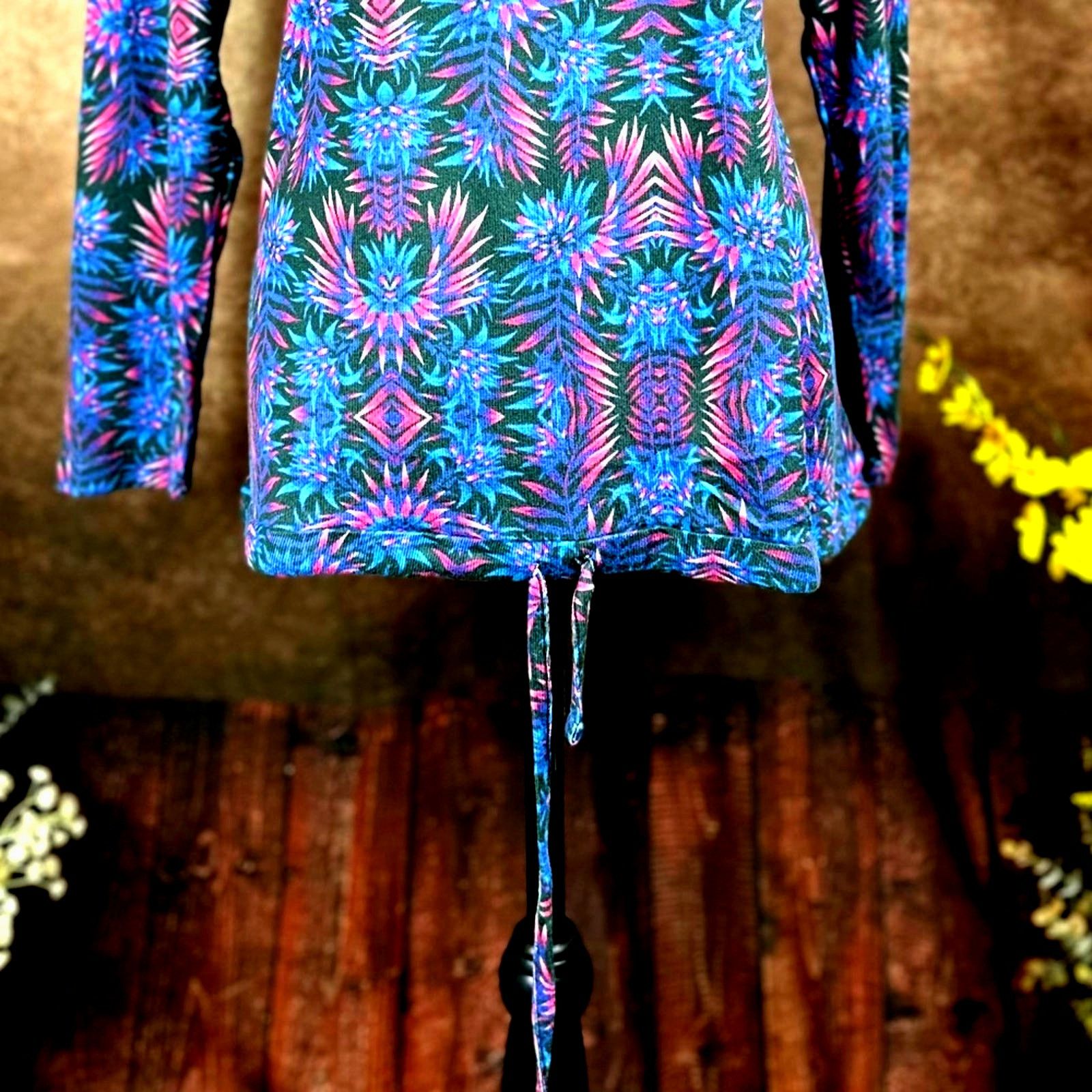 Other Retreat Rhonda Shear Drawstring Hem Tunic Firework Floral L Size L / US 10 / IT 46 - 6 Thumbnail