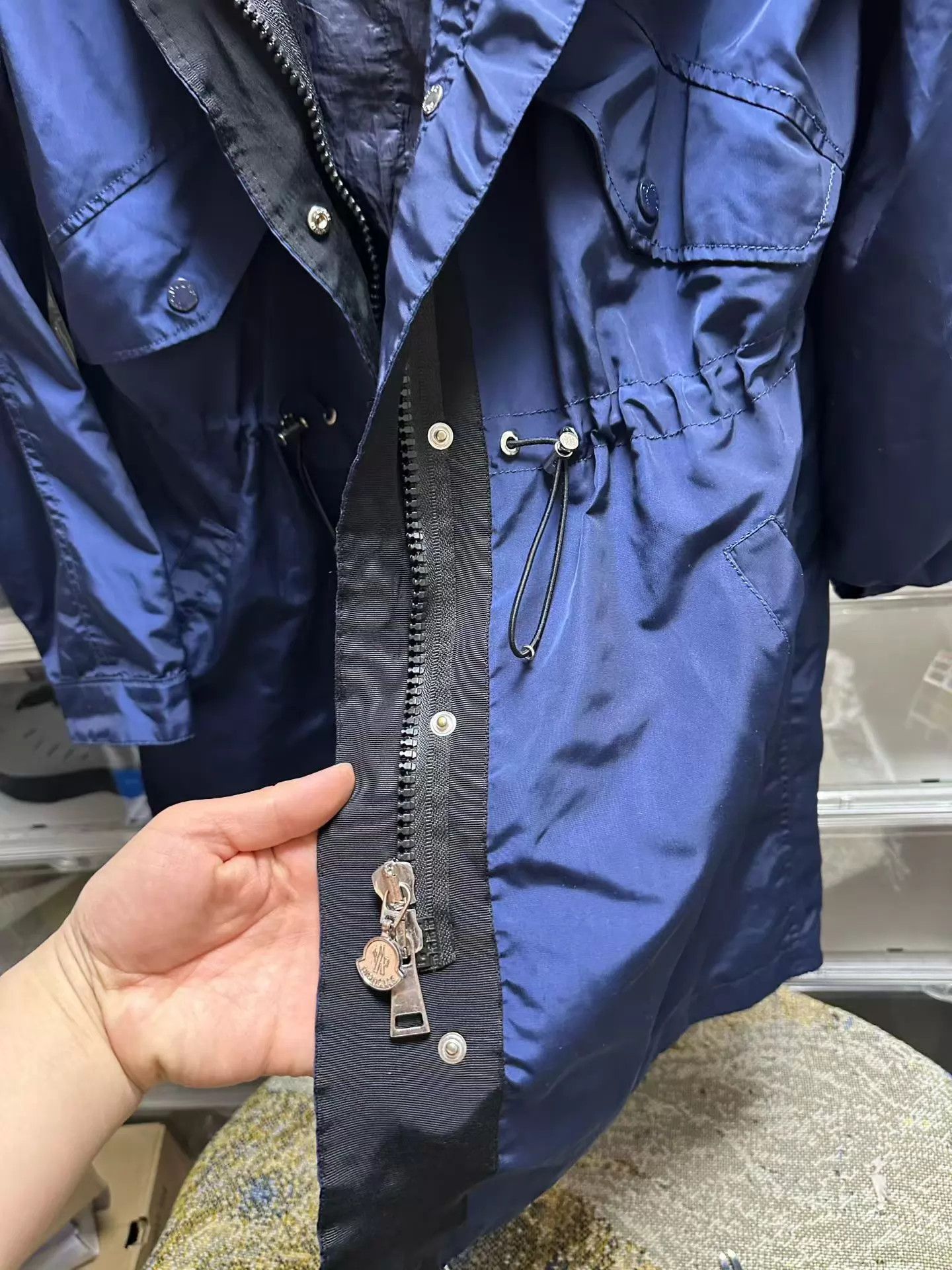 Moncler Moncler 3 Under Hat Smoke Stain Jacket Size US L / EU 52-54 / 3 - 3 Thumbnail