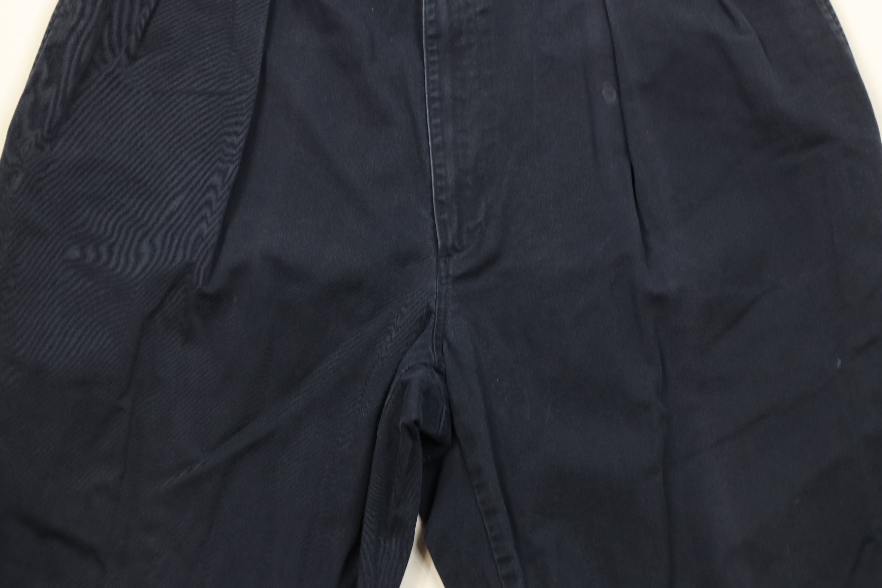 Ralph Lauren Vintage 80s 90s Ralph Lauren Chino Pants Navy Blue Cotton Size US 36 / EU 52 - 3 Thumbnail