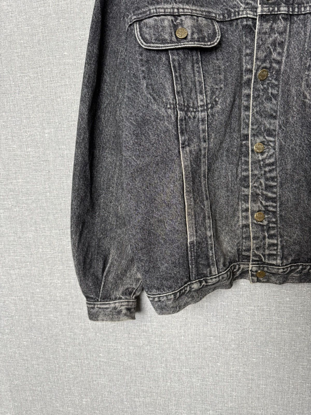 Lee Vintage 80s Lee Rider Graphite Denim Trucker Jacket Jean Size US L / EU 52-54 / 3 - 10 Thumbnail