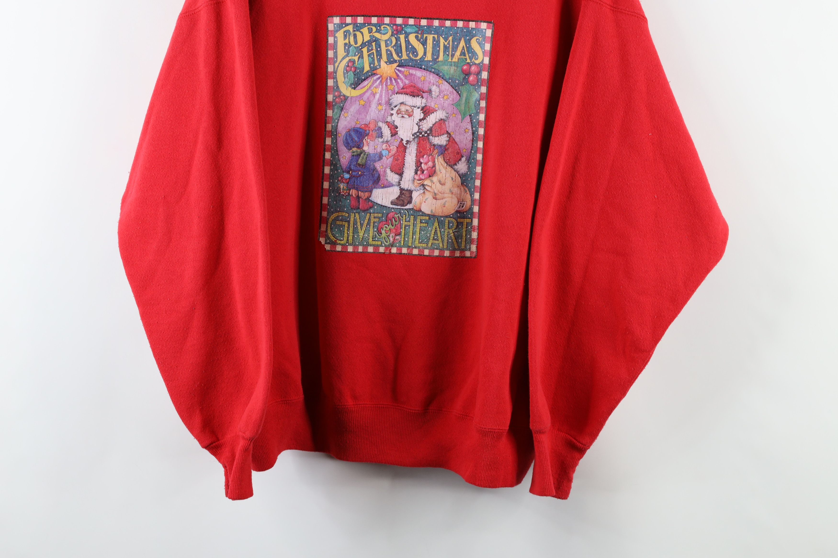 Vintage Vintage 90s Streetwear Christmas Santa Claus Sweatshirt Size XXL / US 16-18 / IT 52-54 - 3 Thumbnail