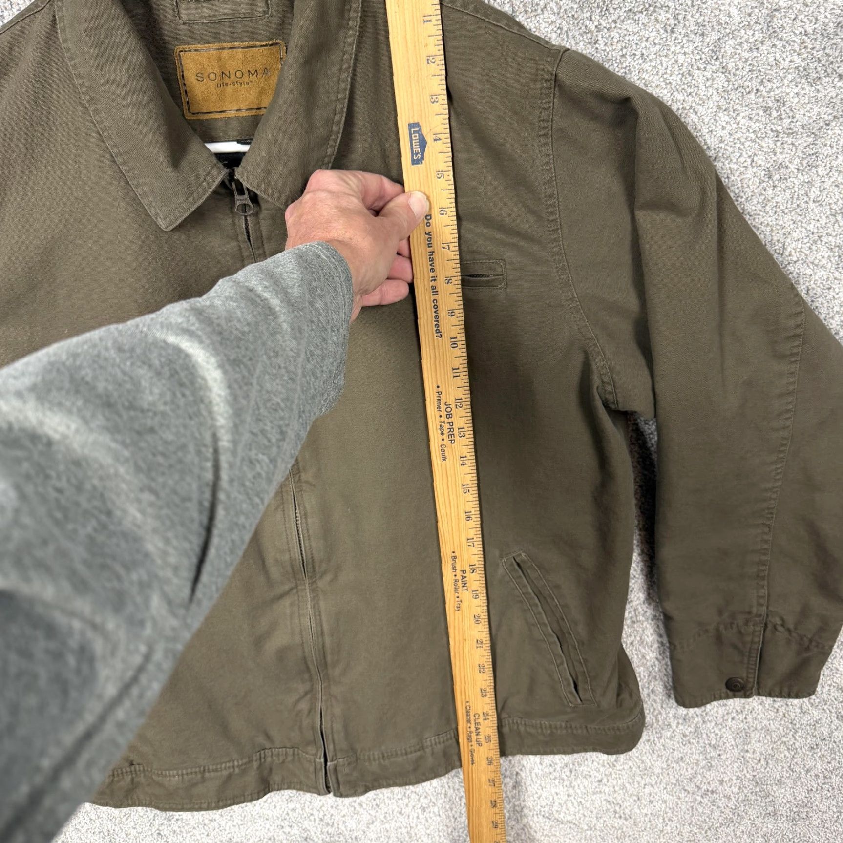 Vintage SONOMA life+style Bomber Jacket Mens L Brown Canvas Fleece Lined Workwear Size US L / EU 52-54 / 3 - 2 Thumbnail