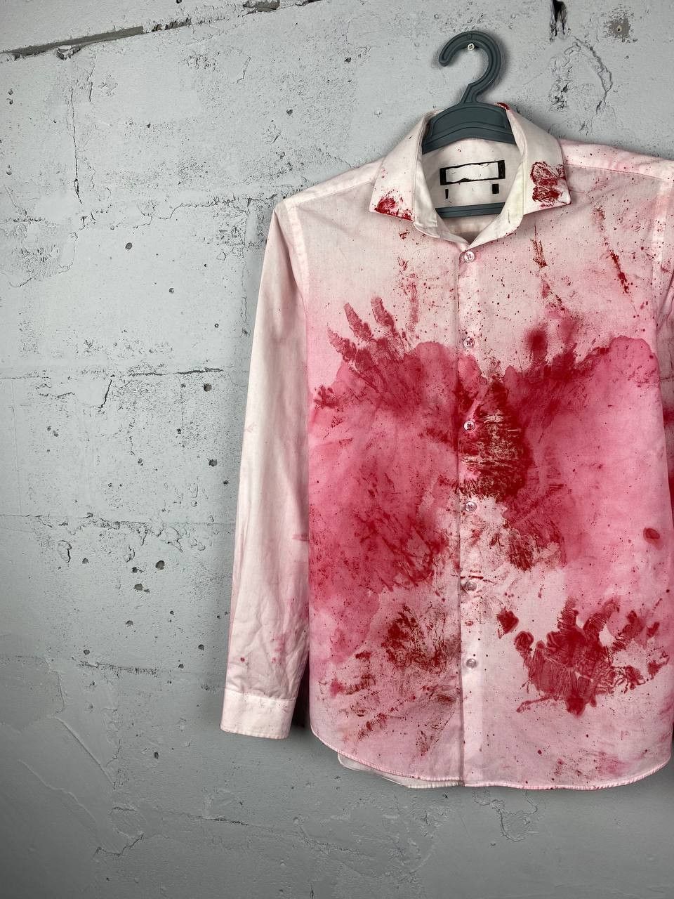 Handmade × Japanese Brand Avant Garde CDG Style Handmade Blood Shirt Size US M / EU 48-50 / 2 - 2 Thumbnail
