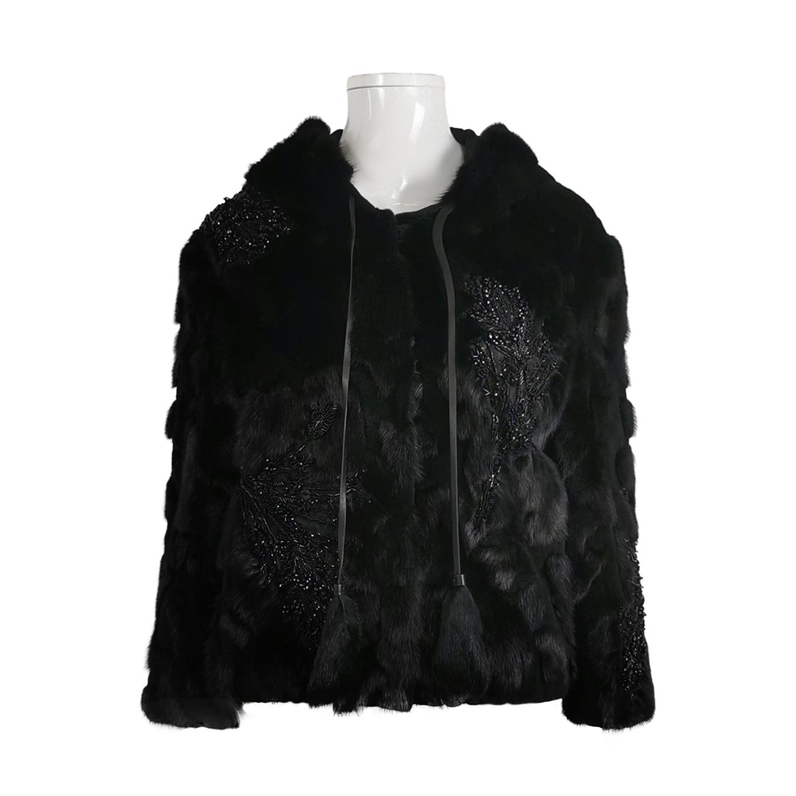 Prada Prada Embroidered Mink Hooded Jacket Size 40 Size S / US 4 / IT 40 - 1 Thumbnail