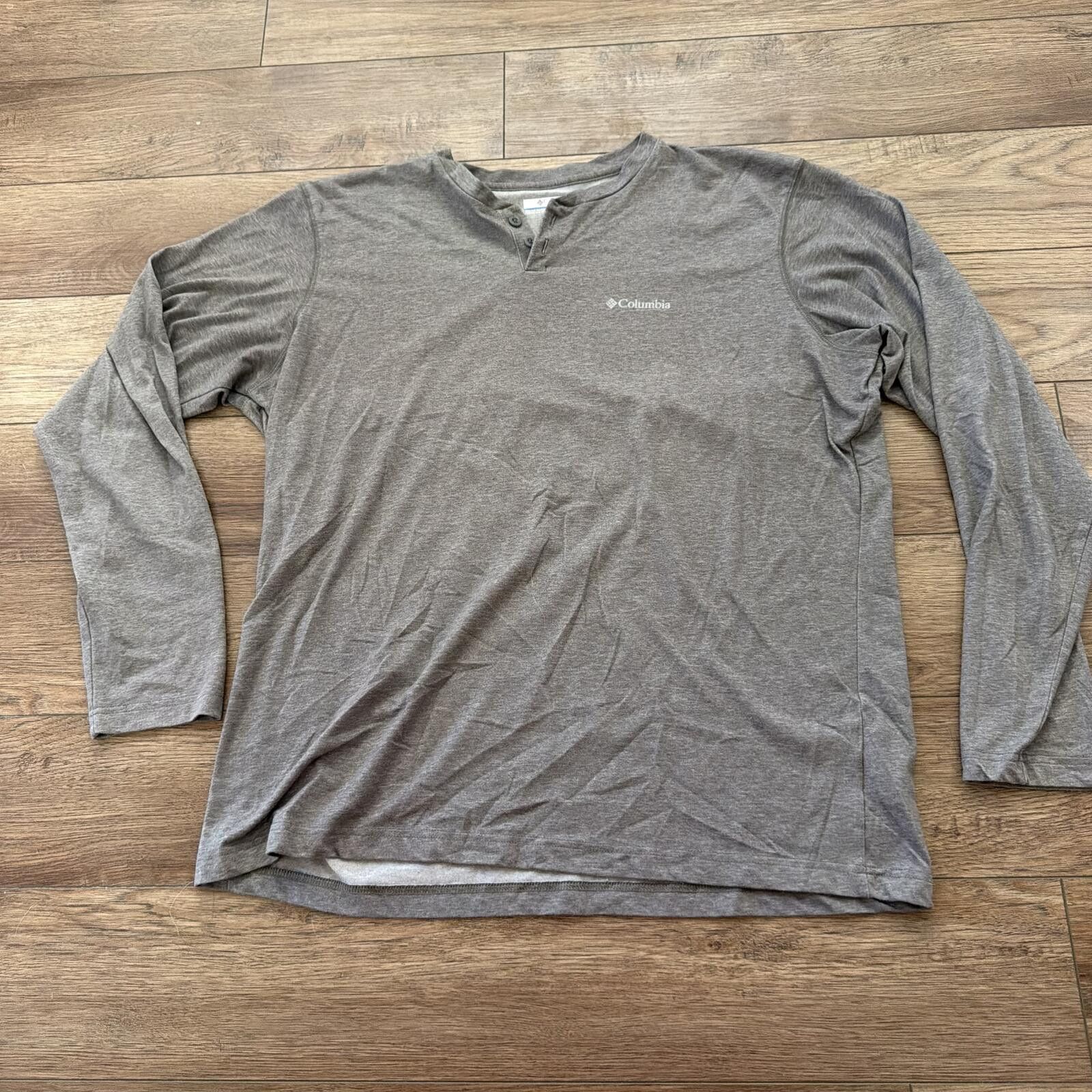Columbia Columbia Henley Grey Long Sleeve Shirt Omni-Wick Size US XL / EU 56 / 4 - 1 Thumbnail