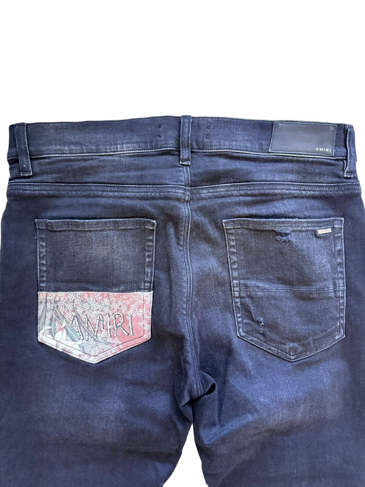Amiri Amiri Ripped Black Jeans Size 34 ($1295 Retail) Size US 34 / EU 50 - 3 Thumbnail