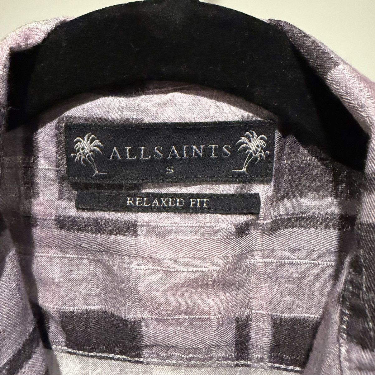 Allsaints AllSaints Relaxed Fit Button-Up – Purple/Black Plaid Shirt Size US S / EU 44-46 / 1 - 3 Thumbnail