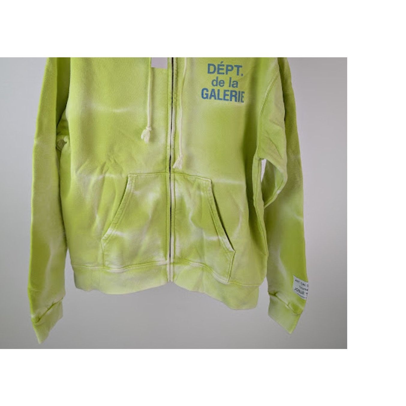 Gallery Dept. o1rshd1 French Logo Zip Up Hoodie in Lime Green XL Size US XL / EU 56 / 4 - 8 Thumbnail
