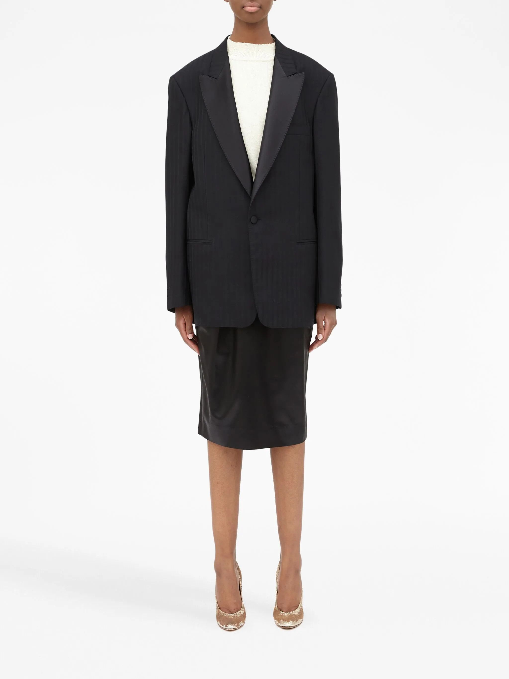 Maison Margiela oc11z0925 Single-breasted Wool Blazer in Black Size L / US 10 / IT 46 - 2 Thumbnail