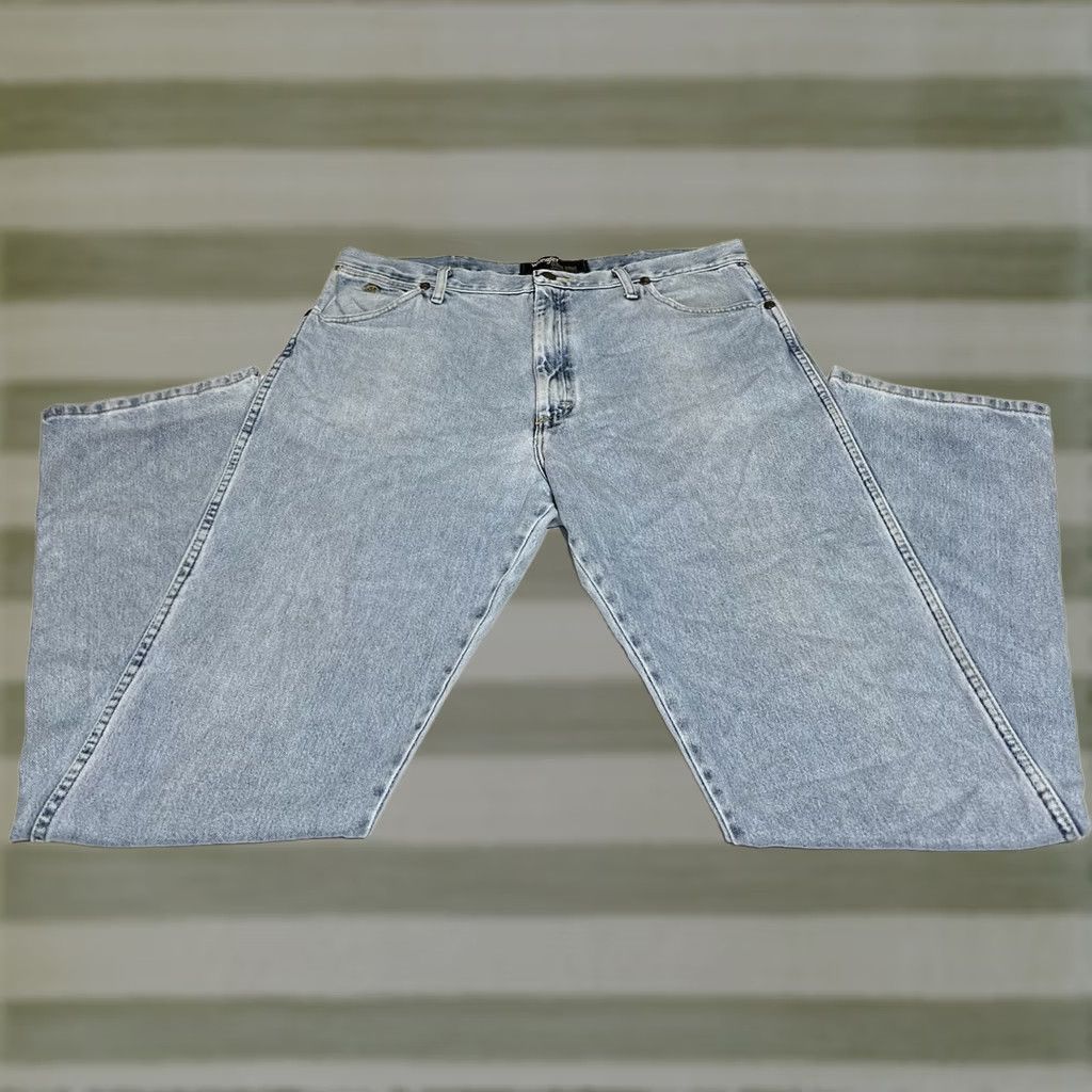 Wrangler Wrangler Jeans Men Tag 38x36 38x35 George Strait Cowboy Cut Western Blue Denim Regular Fit High Rise Wrangler George Strait Collection Mens Jeans Size US 38 / EU 54 - 1 Thumbnail