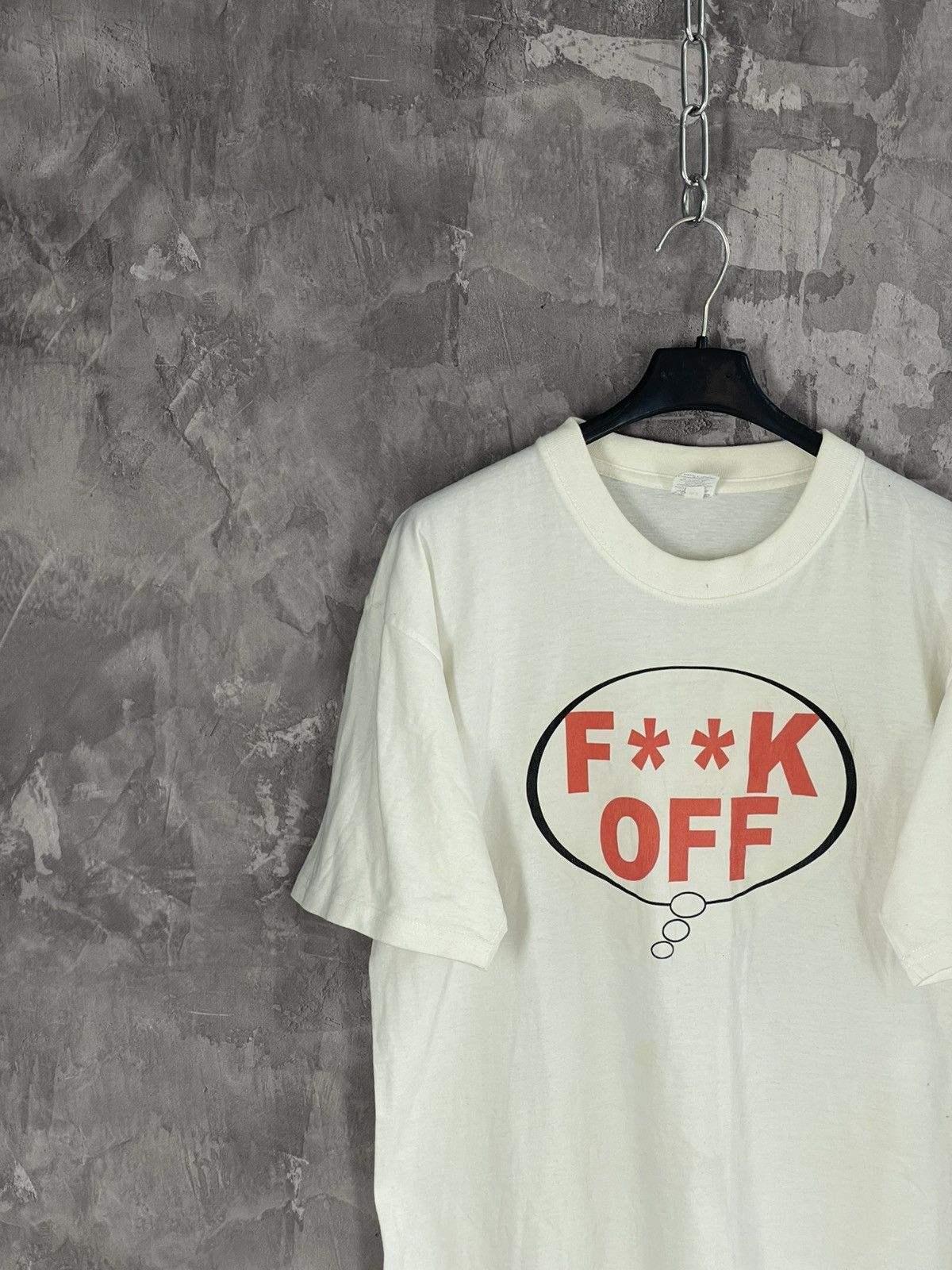 FUCT × Vintage Vintage Fuck Off Humour Distressed 90s Tshirt Size US M / EU 48-50 / 2 - 3 Thumbnail