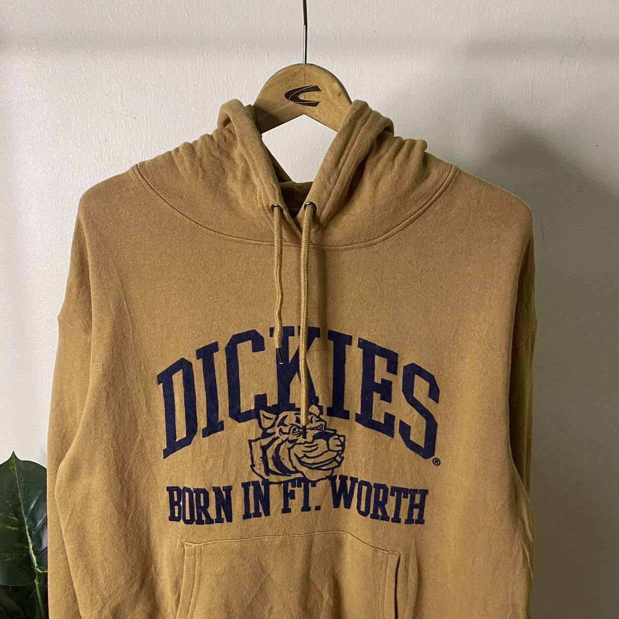 Dickies × Vintage Y2K Dickies Born in Ft. Worth Mustard Pullover Hoodie Size US M / EU 48-50 / 2 - 2 Thumbnail