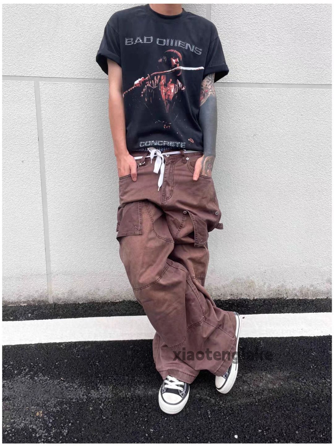 Designer Unisex outdoor utility loose baggy Carpenter hiphop pants Size US 30 / EU 46 - 3 Thumbnail